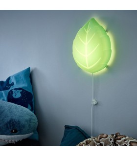 چراغ خواب LED دیواری ایکیا مدل UPPLYST طرح برگ سبز