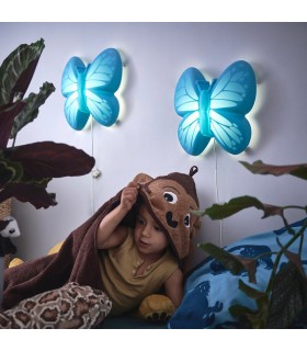 چراغ خواب LED دیواری ایکیا مدل UPPLYST طرح پروانه آبی