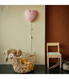 چراغ خواب LED دیواری ایکیا مدل UPPLYST طرح قلب صورتی