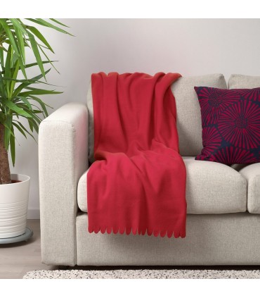 پتو ایکیا مدل POLARVIDE رنگ قرمز