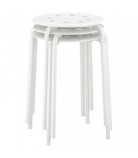 چهارپایه ایکیا MARIUS سفید