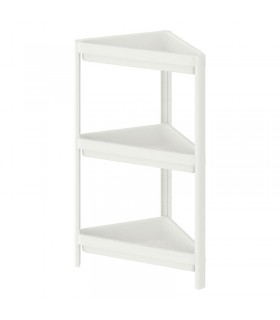 شلف سه طبقه گوشه ایی حمام ایکیا مدل VESKEN رنگ سفید