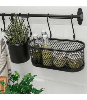 سبد نگهدارنده بالای سینک ایکیا مدل HULTARP رنگ مشکی