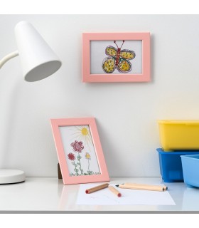 قاب عکس ایکیا مدل FISKBO صورتی روشن سایز 10x15