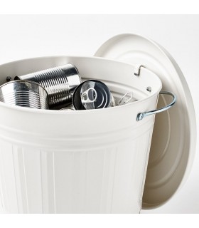 سطل ایکیا مدل KNODD  رنگ سفید
