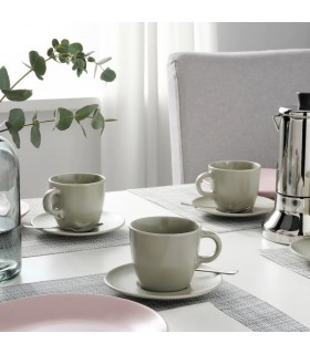 ست فنجان ایکیا مدل FARGKLAR رنگ سبز مات