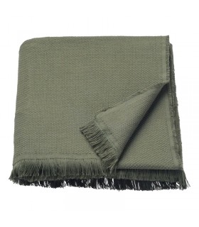 پتو و رو انداز ایکیا مدل ODDRUN رنگ سبز تیره