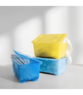 جعبه ایکیا مدل GLIS بسته 3 تایی رنگ آبی زرد