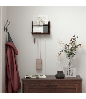 شلف دیواری همراه با آویز ایکیا مدل LEVLA