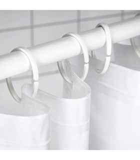 حلقه پرده حمام ایکیا مدل HASSJON بسته 12 تایی
