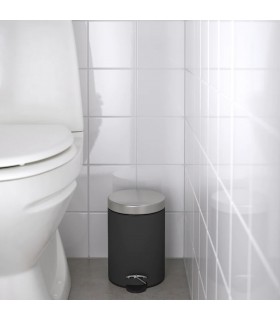 سطل زباله پدالی ایکیا مدل EKOLN رنگ خاکستری تیره