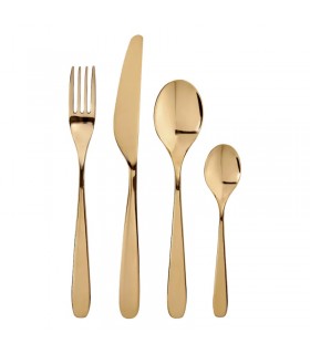 سرویس قاشق چنگال و کارد طلایی ایکیا مدل TILLAGD ست 24 تایی