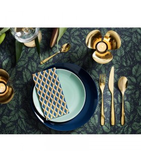 سرویس قاشق چنگال و کارد طلایی ایکیا مدل TILLAGD ست 24 تایی