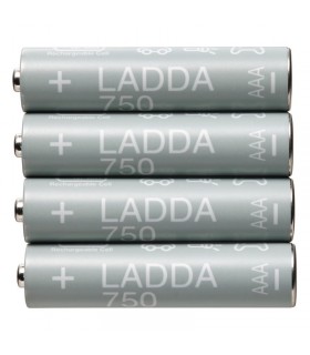 باتری نیم قلمی قابل شارژ ایکیا مدل LADDA  ظرفیت ۷۵۰ میلی آمپر