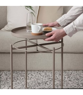 میز عسلی ایکیا مدل GLADOM رنگ بژ تیره