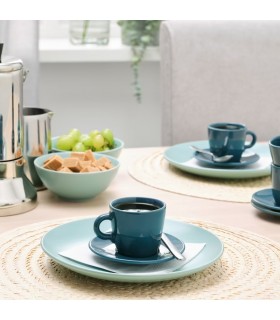 اسپرسو خوری ایکیا مدل FARGKLAR رنگ فیروزه ایی براق