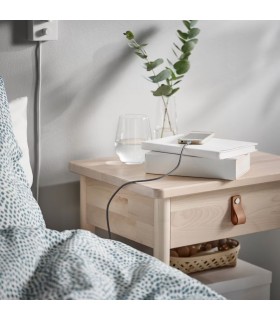 سیم شارژر موبایل اپل ایکیا مدل LILLHULT رنگ خاکستری