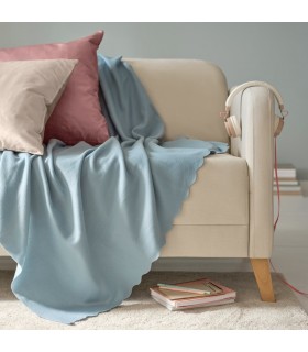 پتو ایکیا مدل THORGUN رنگ آبی روشن