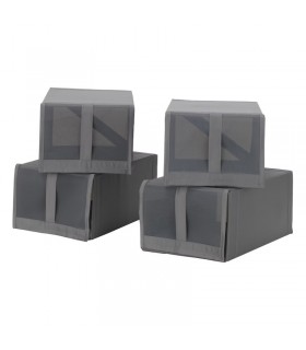 جا کفشی ایکیا مدل SKUBB خاکستری تیره