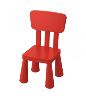صندلی کودک ایکیا مدل MAMMUT رنگ قرمز