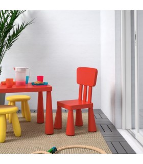 صندلی کودک ایکیا مدل MAMMUT رنگ قرمز