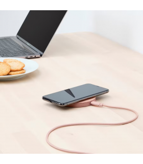 شارژر وایرلس ایکیا مدل NORDMÄRKE رنگ صورتی روشن