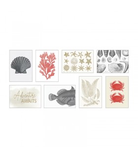 ست ۸ تایی پوستر ایکیا مدل VAXBO طرح صدف