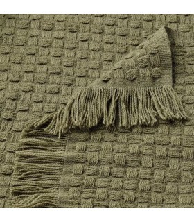 پتو و روانداز ایکیا مدل HORNMAL رنگ سبز