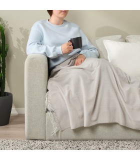 پتو ایکیا مدل HOLMVI سایز 120x160 رنگ بژ