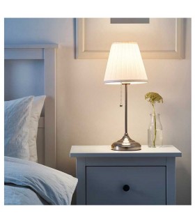 آباژور رومیزی ایکیا مدل ARSTID پایه نقره ایی 