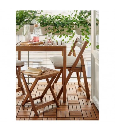 چهارپایه چوبی تاشو ایکیا مدل NÄMMARÖ