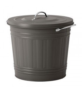 سطل زباله فلزی خاکستری ایکیا 16 لیتری KNODD