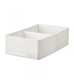 جعبه ذخیره سفید ایکیا مدل STUK سایز 20x34x10
