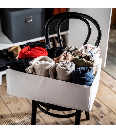 جعبه ذخیره سفید ایکیا مدل STUK سایز 34x51x18