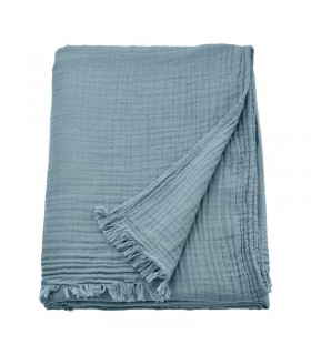 پتو و رو انداز ایکیا مدل VALLKRASSING آبی