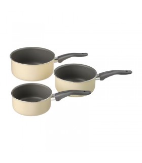 سرویس قابلمه ایکیا مدل KAVALKAD ست 3 تایی بژ روشن