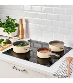 سرویس قابلمه ایکیا مدل KAVALKAD ست 3 تایی بژ روشن