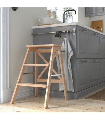 چهارپایه سه طبقه چوبی ایکیا مدل BEKVÄM