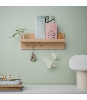 شلف چوبی همراه با آویز ایکیا مدل HÄSTVISKARE