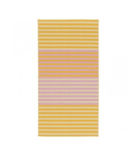 قالیچه ایکیا مدل KORSNING سایز 80x150 سانتی متر زرد صورتی
