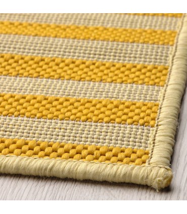 قالیچه ایکیا مدل KORSNING سایز 80x150 سانتی متر زرد صورتی