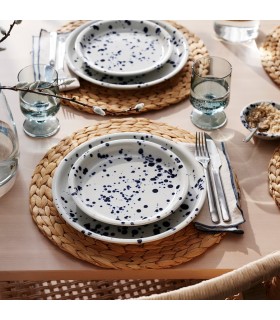 پیش دستی طرح دار ایکیا مدل SILVERSIDA قطر ۲۰ سانتی متری