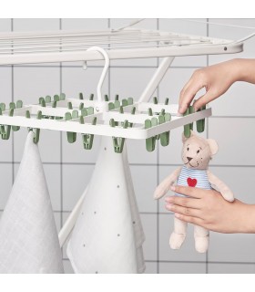 ست ۲۴ تایی گیره لباس ایکیا مدل SLIBB رنگ سبز