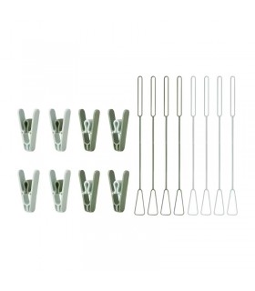 ست ۸ تایی گیره لباس ایکیا مدل SLIBB رنگ سبز