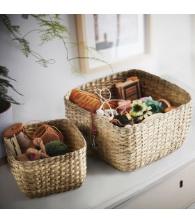 ست ۲ تایی سبد حصیری ایکیا مدل VÄXTHUS