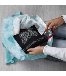 کیف خرید ایکیا مدل VÄNSKAPLIG رنگ آبی