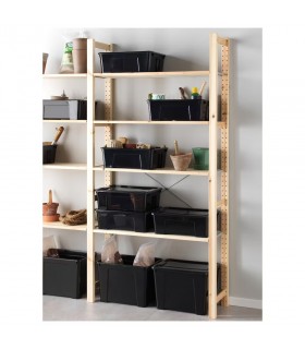 باکس در دار تیره رنگ ایکیا مدل SAMLA حجم 5 لیتری