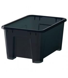 باکس در دار تیره رنگ ایکیا مدل SAMLA حجم 5 لیتری