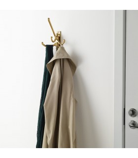 آویز لباس طلایی ایکیا مدل KAMPIG دارای ۳ بازو