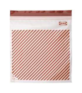 زیپ کیپ ایکیا مدل ISTAD حجم ۲.۵ لیتری راه راه قرمز